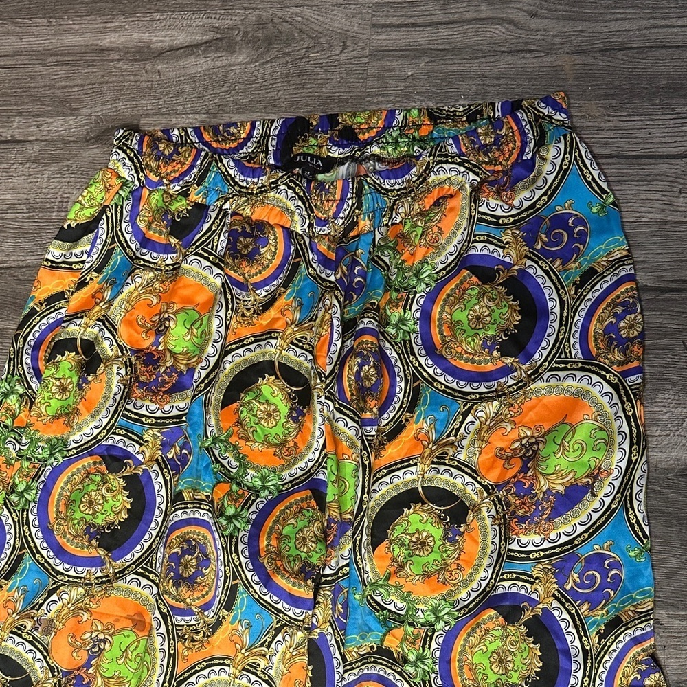 Colorful Patterned Wide-Leg Pants - Picture 3 of 5